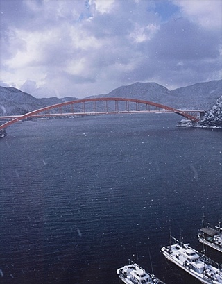 雪の西郷大橋